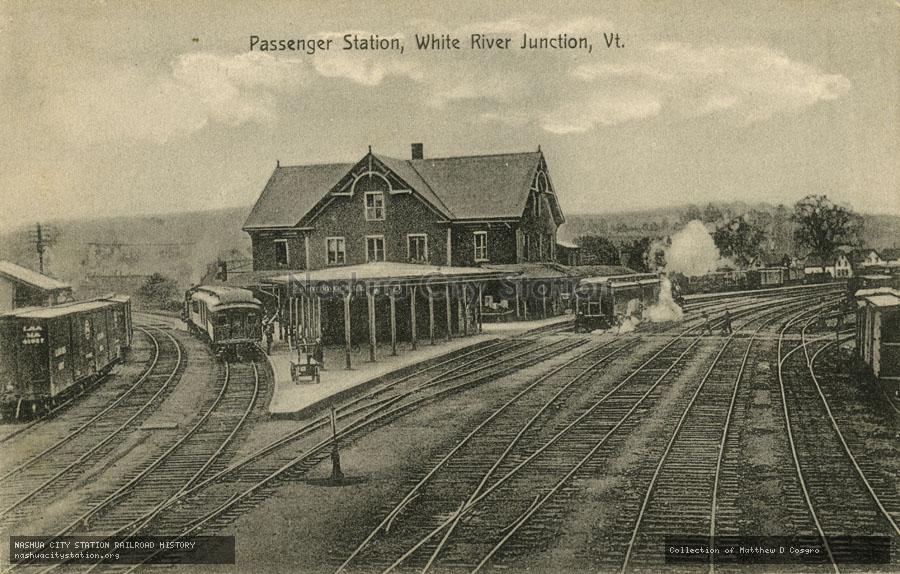 Postcard: Passenger Station, White River Junction, Vermont